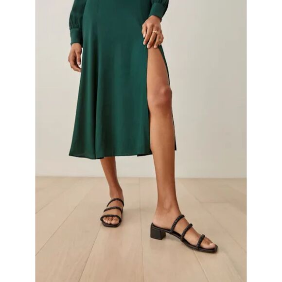 Reformation Vegan Assunta Strappy Block Heel Sandal Size 7 - Picture 3 of 10